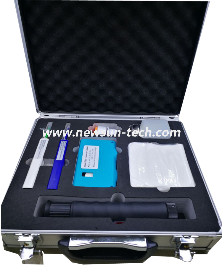 NSK-017 Fiber Optic Cleaning Tool Kit with 1.25mm&2.5mm Hand Held Fiber ...