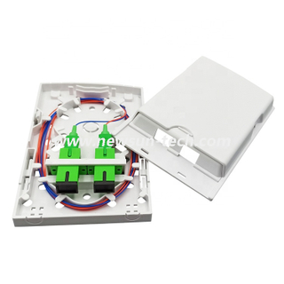 NSTB-411 Indoor Faceplate 2 Port FTB Fiber Termination Box 